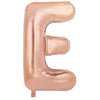 E Alphabet / Letter 86cm Rose Gold  Foil Balloon