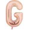 G Alphabet / Letter 86cm Rose Gold  Foil Balloon