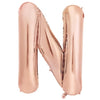 N Alphabet / Letter 86cm Rose Gold  Foil Balloon