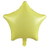 Matt Pastel Yellow Star Shape 48cm Foil Balloon