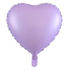 Matt Pastel Lilac Heart Shape 48cm Foil Balloon