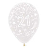 Sempertex 21st Jewel Crystal Clear Balloon