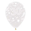 Sempertex 30th Jewel Crystal Clear Balloon