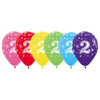 Sempertex Number 2 Birthday Assorsted 30cm Latex Balloon