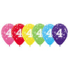 Sempertex Number 4 Birthday Assorsted 30cm Latex Balloon
