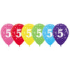 Sempertex Number 5 Birthday Assorsted 30cm Latex Balloon