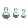 Square Shape Plunger Fondant Cutter 3pcs