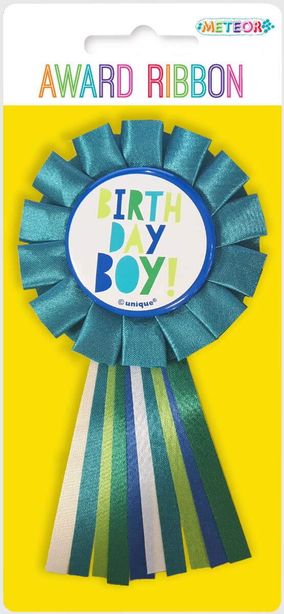 Birthday Boy Award Ribbon Badge – Top Party Supplies, Hoppers Crossing ...
