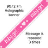 "Baby Girl” Baby Shower Foil Banner 2.7m