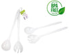 White Melamine Utensil Serving Set