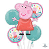 Peppa Pig Party Theme Foil Balloon bouquet Set