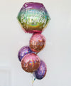 Shiny Rainbow Happy Birthday Foil Bouquet