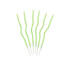 Lime Green Wavy Curve Birthday Candles 6pk