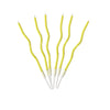 Yellow Wavy Curve Birthday Candles 6pk