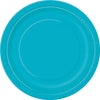 Small Caribbean Teal Paper Plates 8pk
