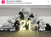 Super Agate Black White Marble Qualatex  Marble Jumbo Balloon 75cm