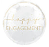 Happy Engagement White & Gold 45cm Foil Balloon