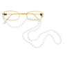 100 Days Of School Costume - Gold Rim Grandma Glasses With Pearl Chain