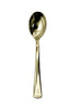 12pk Metallic Gold Reusable Plastic Spoons