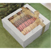 2pk ECO Small Square 25.8 x 15.5 x 8cm White Grazing /Hamper Box With Clear Window Lid