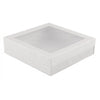 2pk ECO Small Square 25.8 x 15.5 x 8cm White Grazing /Hamper Box With Clear Window Lid