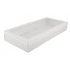 2pk ECO 56cm x 25.5cm x 8cm  White Grazing /Hamper Box With Clear Window Lid