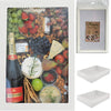 2pk ECO 45cm x 31 cm x 8cm White Grazing /Hamper Box With Clear Window Lid