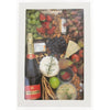2pk ECO 45cm x 31 cm x 8cm White Grazing /Hamper Box With Clear Window Lid