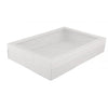 2pk ECO 45cm x 31 cm x 8cm White Grazing /Hamper Box With Clear Window Lid