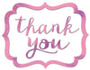 Thank You Pink Stickers 50pcs