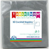 50pk  Silver Cocktail Paper Napkins