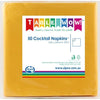 50pk Yellow Cocktail Paper Napkins