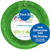 Lime Green Small Reusable Round Plastic Plates 20pk