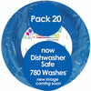 Royal Blue Small Reusable Round Plastic Plates 20pk