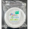 White Large 23cm Reusable Round Plastic Plates 20pk