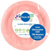 Large 23cm Light Pink Reusable Round Plastic Plates 20pk