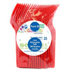 Red Plastic Fork  20pk