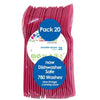 Hot Pink Plastic Spoon 20pk