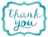 Thank You Blue Stickers 50pcs