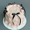 4pcs Large Ribbon Black Bow Cake Toppers Decoration
