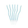 Blue Wavy Curve Birthday Candles 6pk