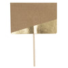 Write On Food Picks Food Labels Paper With Gold Foil Flags