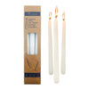 White Unscented Long Taper Candles 10pk