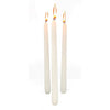 White Unscented Long Taper Candles 10pk