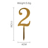 Number 2 Luxe Gold Acrylic Cake Topper