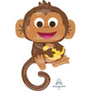 Happy Monkey Jungle Animal Jumbo  Foil Balloon
