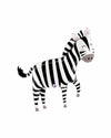 Jungle Animal Jumbo Zebra Foil Balloon