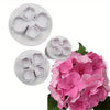 Hydrangea  Flower Plunger Fondant Cookie Cutter Set 3pcs