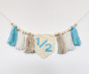 1/2 Half Year 6 Months Birthday Boy's Blue Tassel Banner High Chair Garland Decorations Cake Smash Backdrop