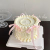 4pcs Large Ribbon Baby Pink Bow Cake Toppers Decoration